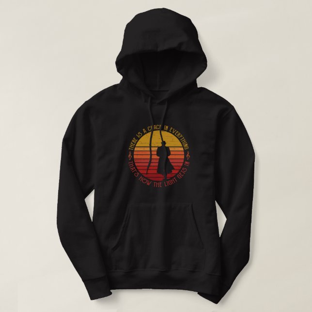 Sudadera Leonard Cohen hay una grieta en todo (Diseño del anverso)