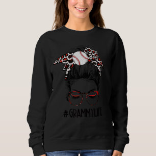 Sudadera Leopard Ball Grammy Life Messy Bun Game Day Madre