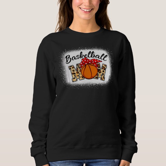 Sudadera Leopard Bleached Basketball Mom Day (Anverso)
