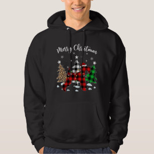 Sudadera Leopard Buffalo Plaid Wire Fox Terrier Dog Christm