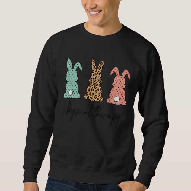 Sudadera Leopard Bunny Physical Therapy Easter Pta Pediatri (Anverso)
