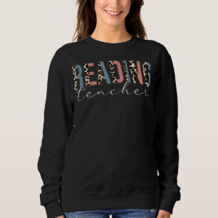 Sudadera Leopard Cheetah Imprimir a profesor de lectura de 