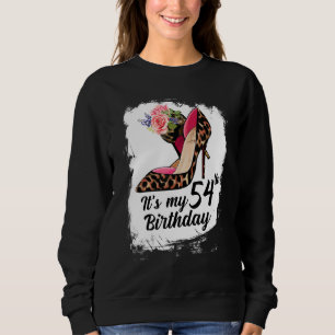 Sudadera Leopard de talones altos de 54 años es mi cumpleañ