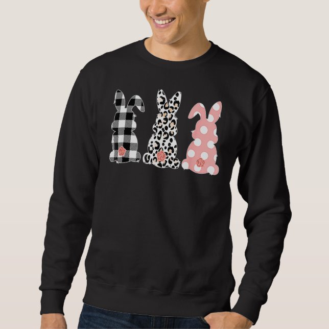 Sudadera Leopard Easter Bunny Rabbit Trio Cute Easter Day 1 (Anverso)