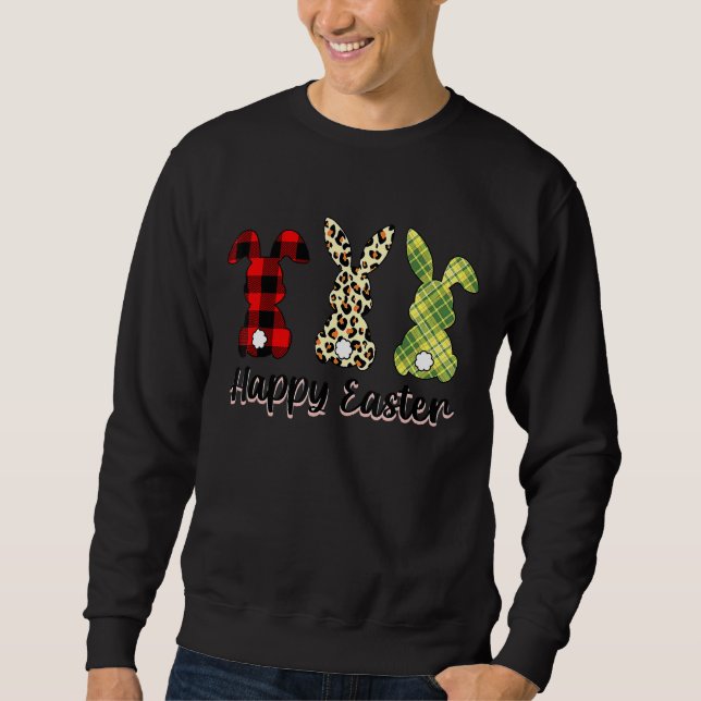 Sudadera Leopard Easter Bunny Rabbit Trio Cute Easter Day 1 (Anverso)