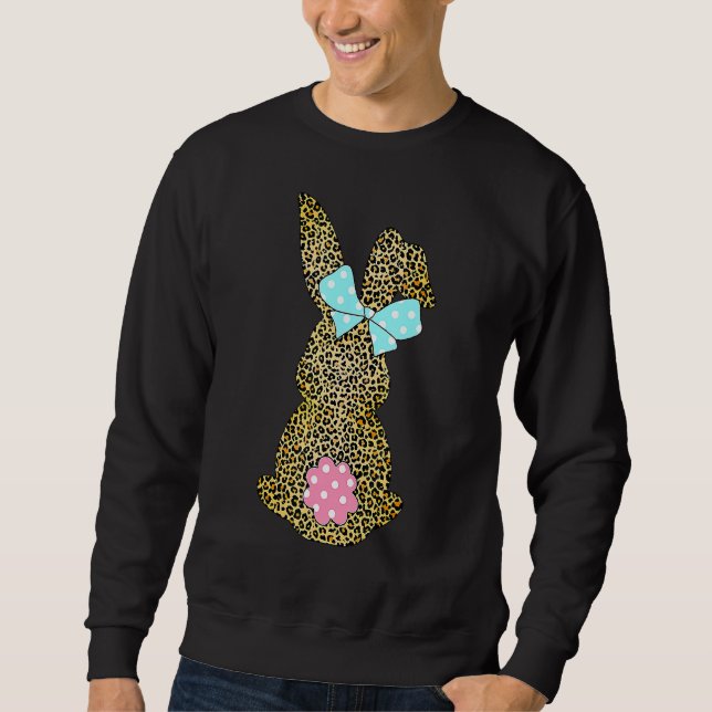 Sudadera Leopard Easter Bunny Rabbit Trio Cute Easter Day 3 (Anverso)