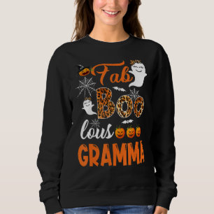 Sudadera Leopard Fab Boo Lous Gramma Spooky Halloween Costu