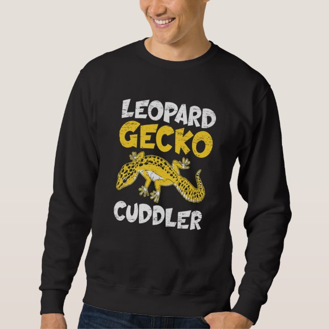 Sudadera Leopard Gecko Cuddler Reptile  Cuddling Hug (Anverso)