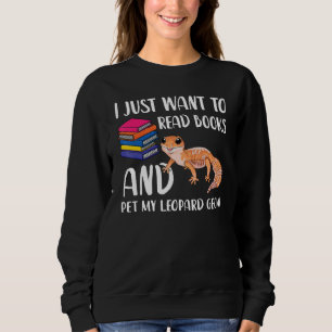 Sudadera Leopard Gecko Mamá Reptile libro Nerd Book