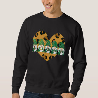 Sudadera Leopard Heart Plaid Gnomes St Patricks Day Shamro