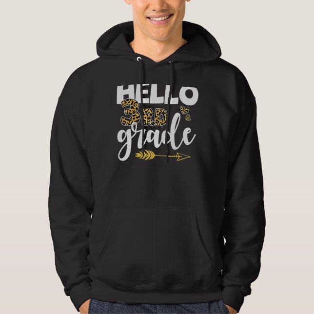 Sudadera Leopard Hello 3º Grado De Vuelta Al Profesor De La (Anverso)