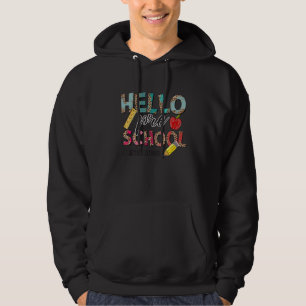 Sudadera Leopard Hello Estudiante De Preescolar Regresa A S