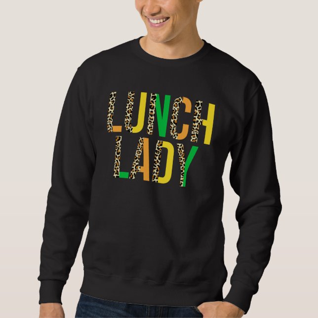 Sudadera Leopard Lucky Lunch Lady St Patrick's Day Cafeteri (Anverso)