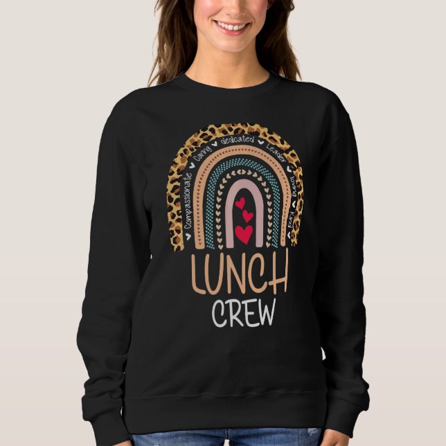 Sudadera Leopard Lunch Crew Group Coincidencia Escuela Cafe (Anverso)