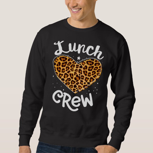 Sudadera Leopard Lunch Crew Group Coincidencia Escuela Cafe (Anverso)