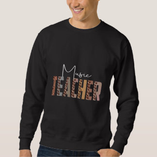 Sudadera Leopard Music Teacher Job Title School Worker