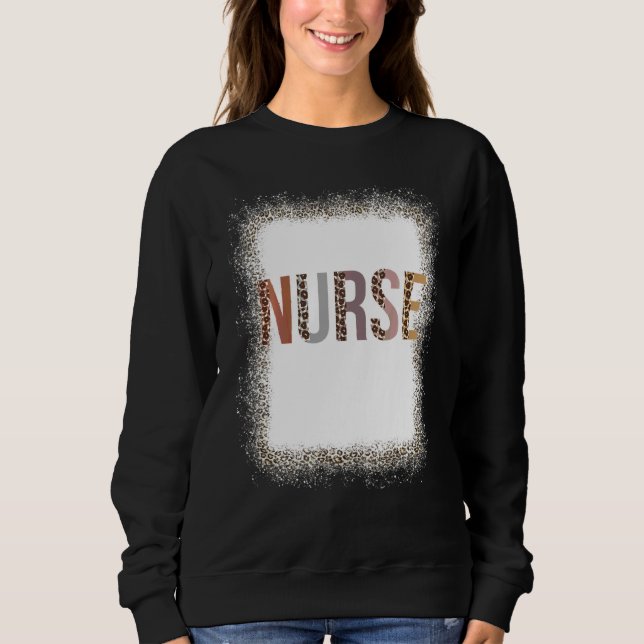 Sudadera Leopard Nurse Apreciación de los trabajadores sani (Anverso)