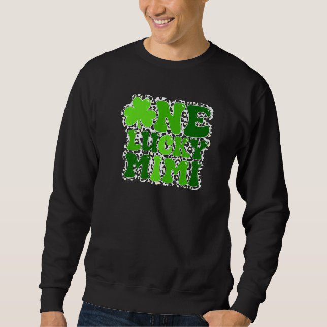 Sudadera Leopard One Lucky Mimi Irish Shamrock St Patrick's (Anverso)