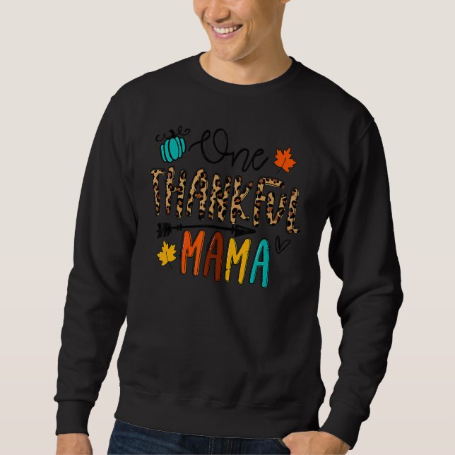 Sudadera Leopard One Thankful Mama Thankending (Anverso)