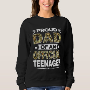 Sudadera Leopard Orgulloso Padre De Un Adolescente Oficial 