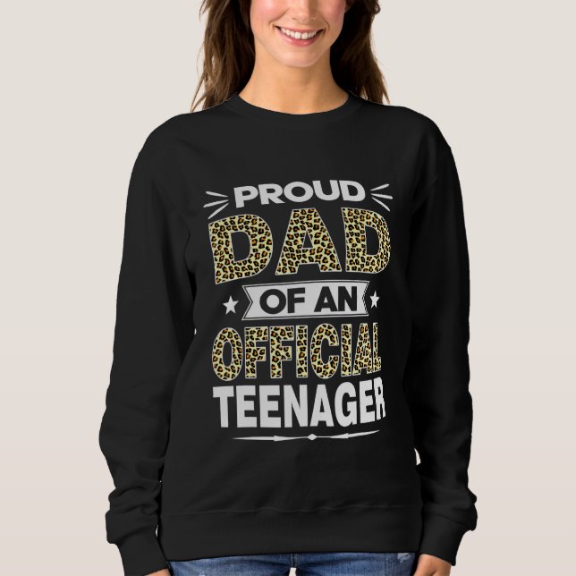 Sudadera Leopard Orgulloso Padre De Un Adolescente Oficial  (Anverso)
