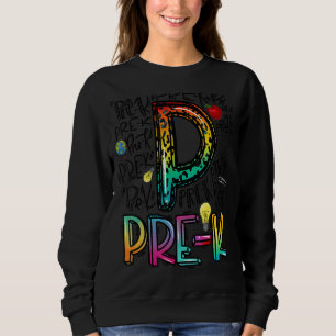 Sudadera Leopard Pre K Typography Preschool Teachacher de v