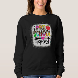 Sudadera Leopard Prechool Squad Teacher Primer Día De Scho