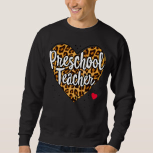 Sudadera Leopard Preescolar Teacher Back School Daycare App