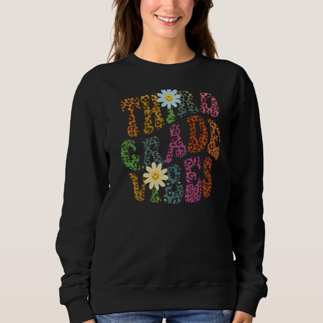 Sudadera Leopard Print 3D GRADE VIBES Teacher Peace Love (Anverso)