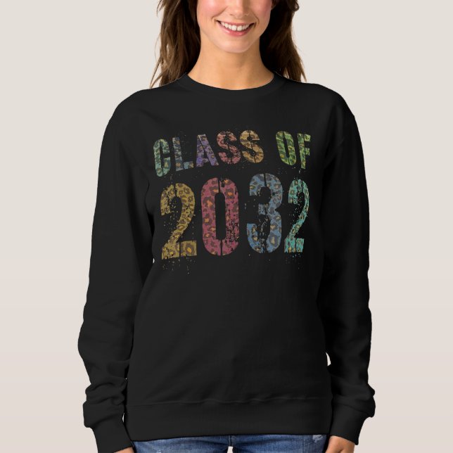 Sudadera Leopard Print Class Of 2032 Future Graduation Good (Anverso)