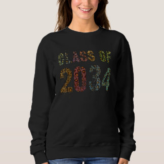Sudadera Leopard Print Class Of 2034 Future Graduation Good