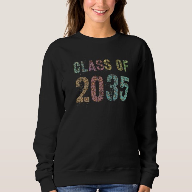 Sudadera Leopard Print Class Of 2035 Future Graduation Good (Anverso)