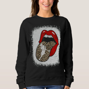 Sudadera Leopard Print Lips Lacrosse Mom Día de la Madre Bl