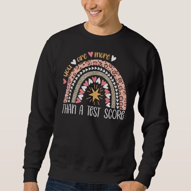 Sudadera Leopard Rainbow Eres Más Que Un Test Score Tes (Anverso)