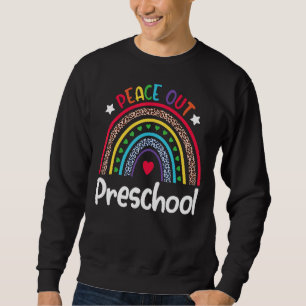 Sudadera Leopard Rainbow Peace Out Preescolar El Día De Sc