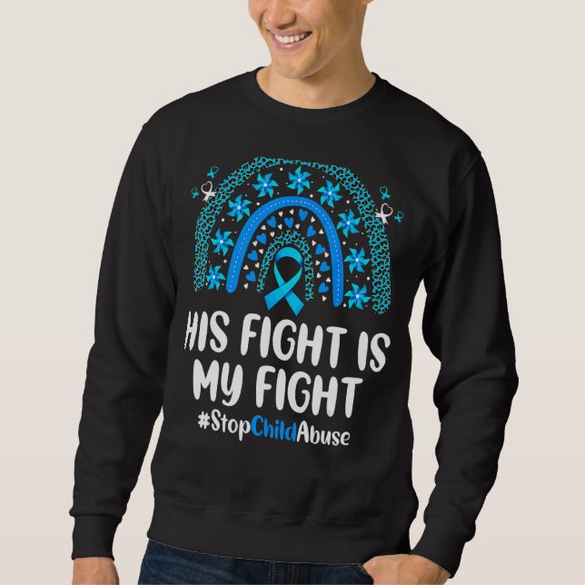Sudadera Leopard Rainbow Su lucha es contra el abuso infant (Anverso)