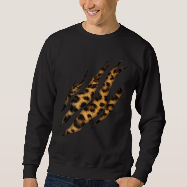 Sudadera Leopard Skin Print Torn Claw (Anverso)