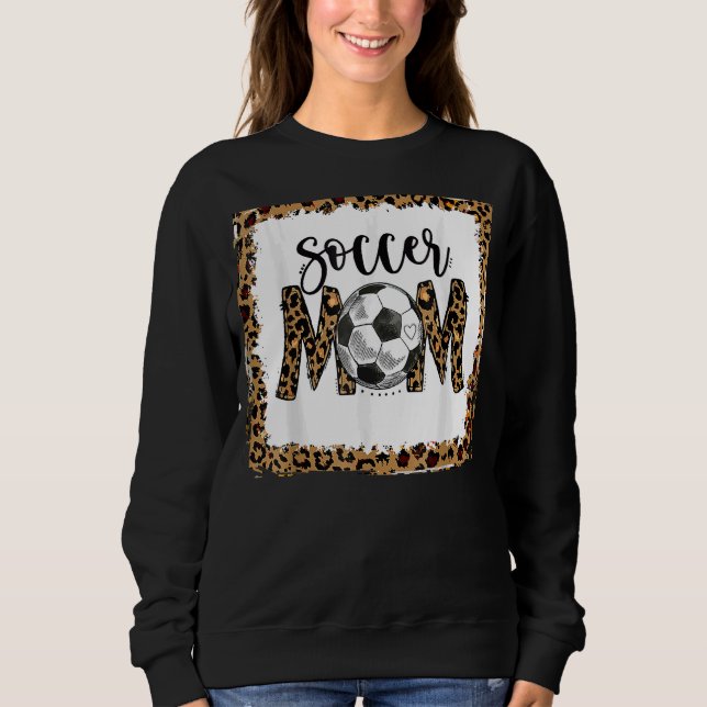 Sudadera Leopard Soccer Mom Cute Mom Life Soccer Day C (Anverso)