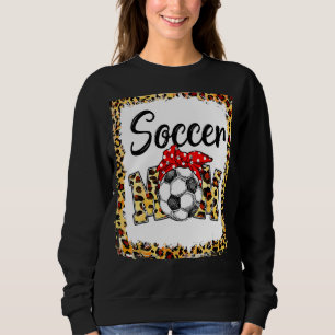 Sudadera Leopard Soccer Mom Cute Mom Life Soccer Day C