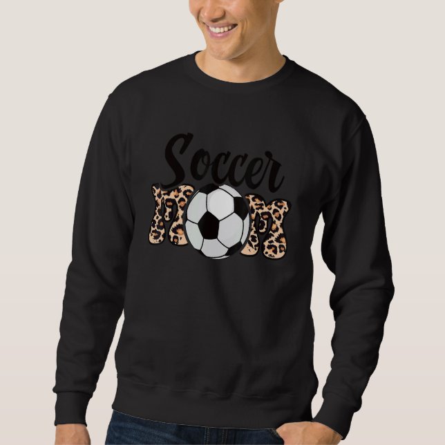 Sudadera Leopard Soccer Mom     Soccer Ball Mom Mother's Da (Anverso)
