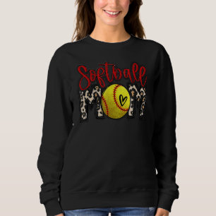 Sudadera Leopard Softball Mom Softball Game Day Vibes Mothe