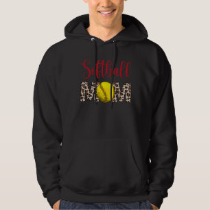 Sudadera Leopard Softball Mom Softball Game Day Vibes Mothe