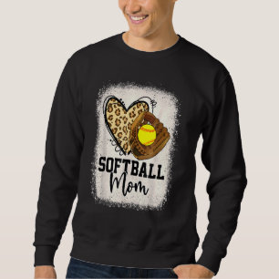 Sudadera Leopard Softball Mom Softball Game Day Vibes Mothe
