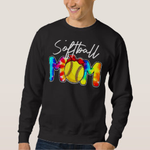 Sudadera Leopard Softball Mom Tie Dye Softball Game Day Mot