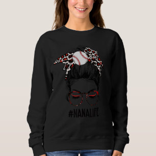 Sudadera Leopard T Ball Nana Life Messy Bun Game Day Madre
