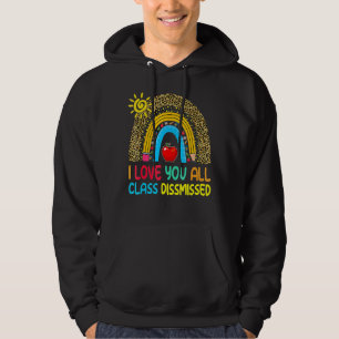 Sudadera Leopardo arcoiris Te Amo Té Desechado De Clase
