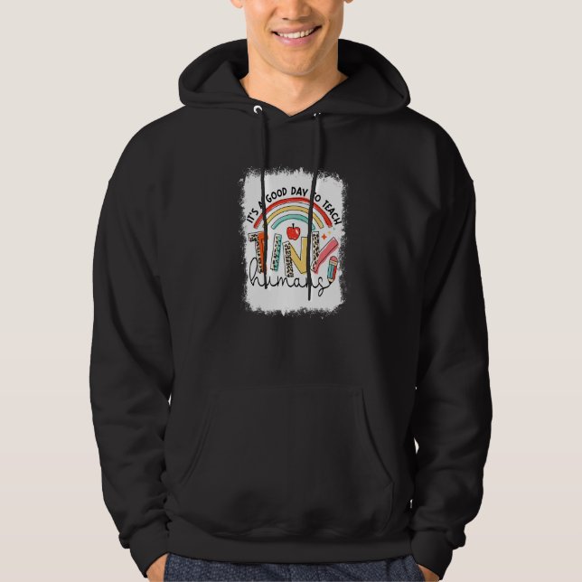 Sudadera Leopardo blanqueado Es un buen día para enseñar un (Anverso)