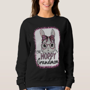 Sudadera Leopardo blanqueado Gafas de sol rosadas Bunny One