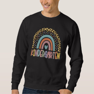 Sudadera Leopardo Boho Arcoiris Jardín de Infancia Profesor