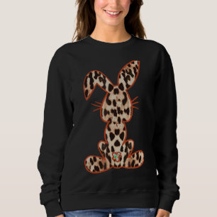 Sudadera Leopardo Cheetah Retro Vintage Feliz Conejo de Pas